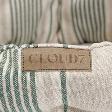Cloud7 Pillow Lazy // Weiches Hundebett mit hohem Rand (grüne Streifen)