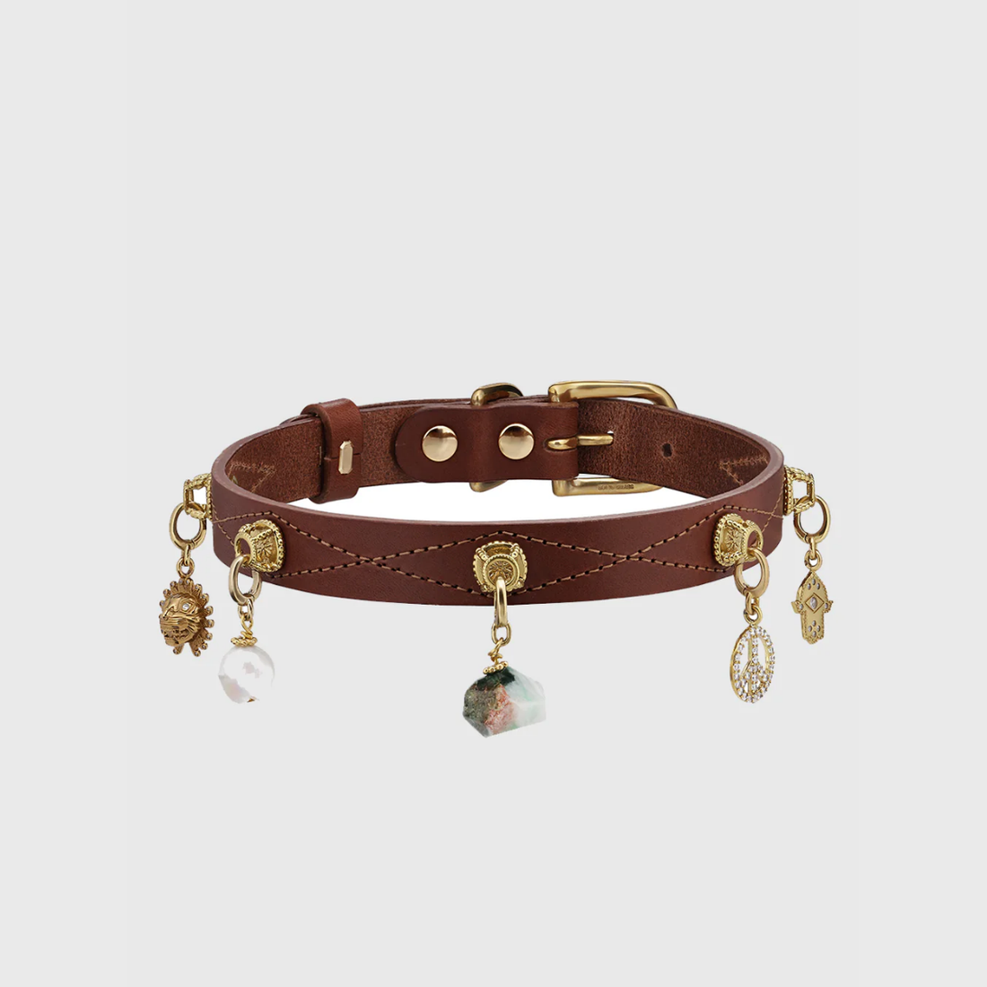 Unleash Cph Collar // Håndlavet hundehalsbånd i naturlæder (cognac)