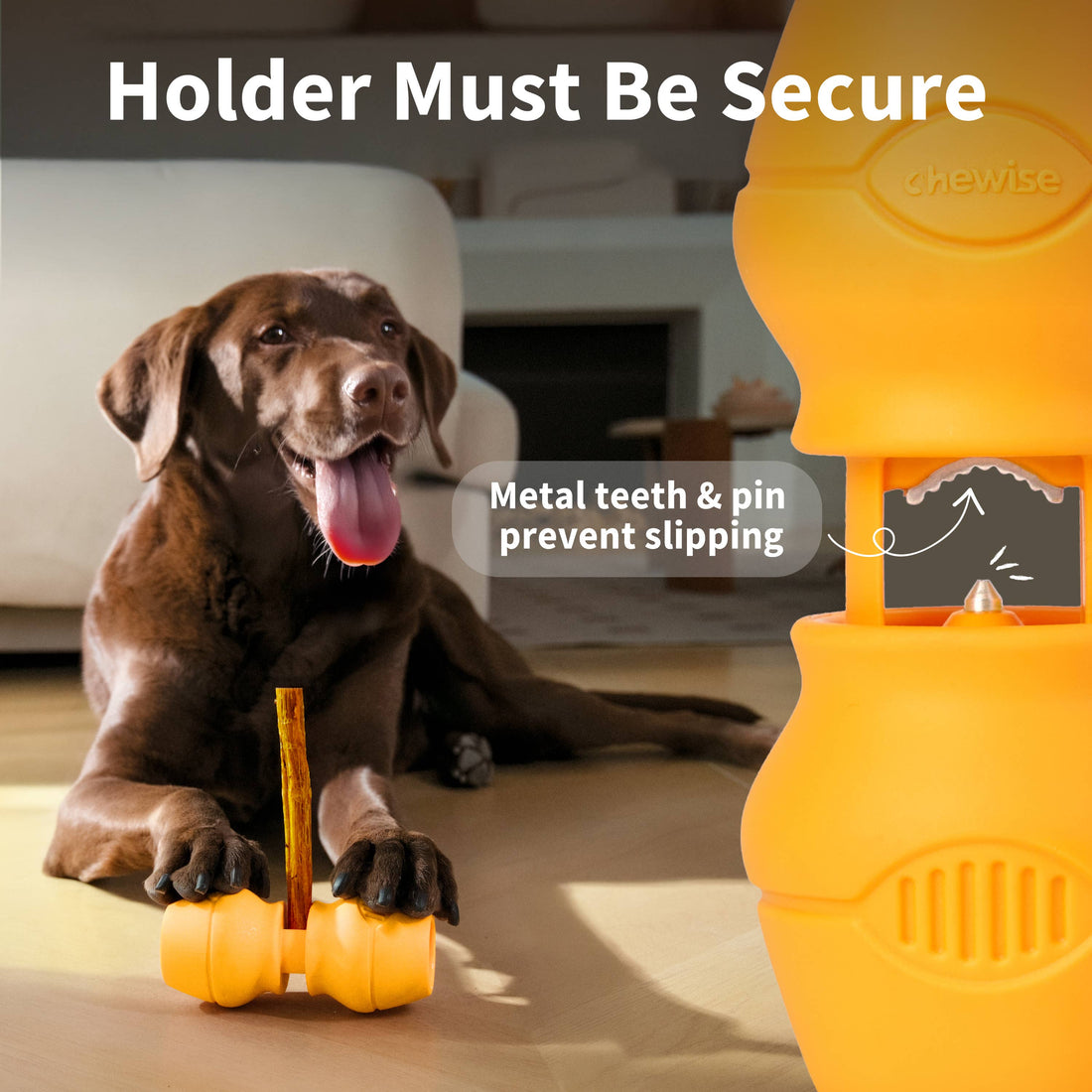 Chewise Snackhalter (lila) // Sicheres Kauvergnügen für Ihren Hund ohne Erstickungsgefahr