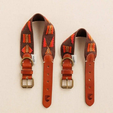Buddys Dogwear Etna Brown // Breites und leichtes Halsband (braun/orange)