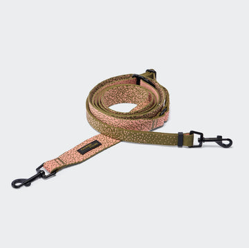 CLOUD7 AKTIV Knit // Justérbar håndfri hundeline (khaki/peach)