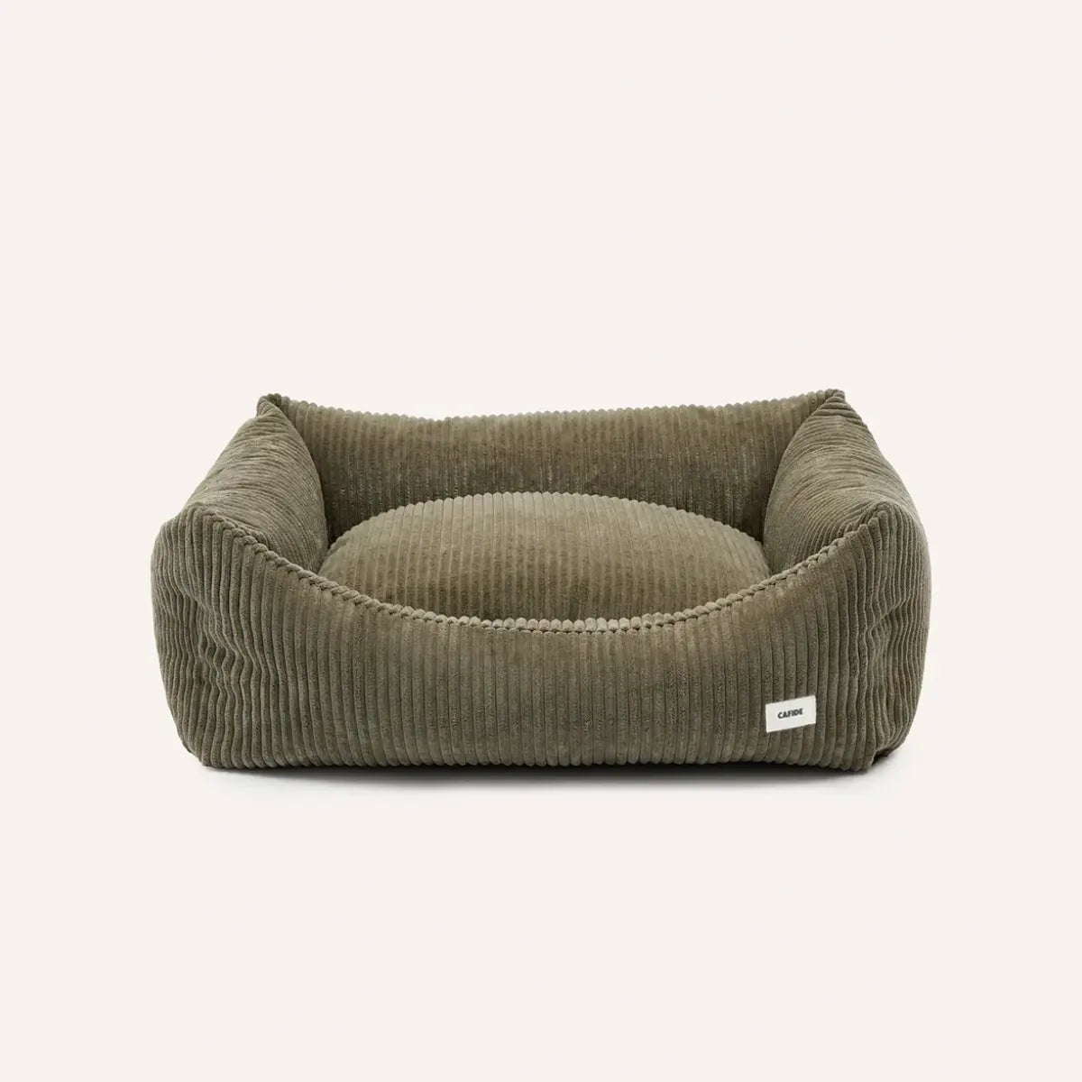 Cafide Snozy // Weiches und waschbares Hundebett aus Samt (grün) 