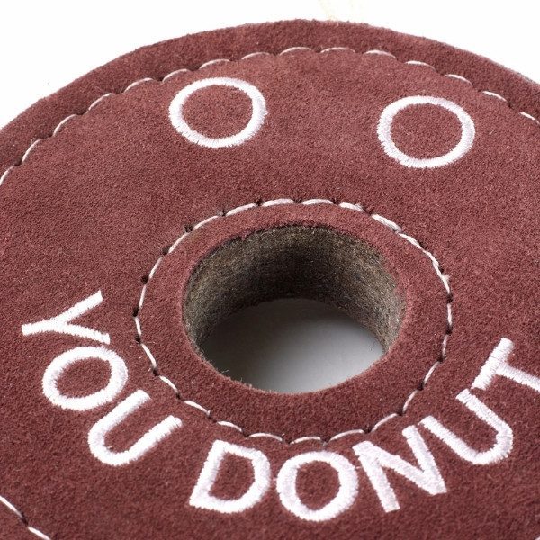 Derrick der Donut // Hundespielzeug aus Jute und Wildleder (Donut)