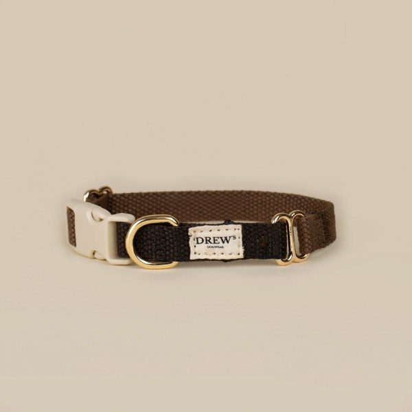Drew's Dogwear Chocolate // Verstellbares Halsband (Dunkelbraun)