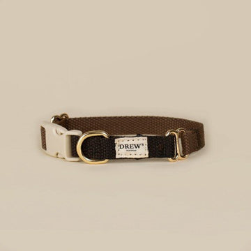Drew's Dogwear Chocolate // Verstellbares Halsband (Dunkelbraun)