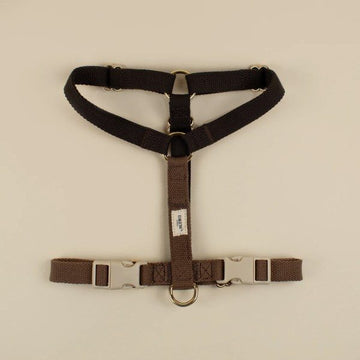 Drew's Dogwear Chocolate // Verstellbares Y-Geschirr (dunkelbraun)