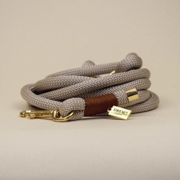 Drew's Dogwear Chailatte // Verstellbare und weiche Seilleine (beige)