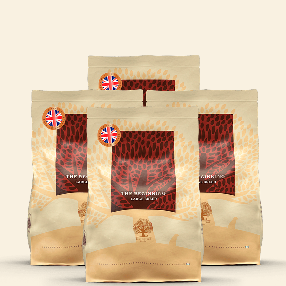 Essential Heritage, Anfängerfutter für große Rassen // Trockenfutter für Welpen über 15 kg. (4 x 2,5 kg)