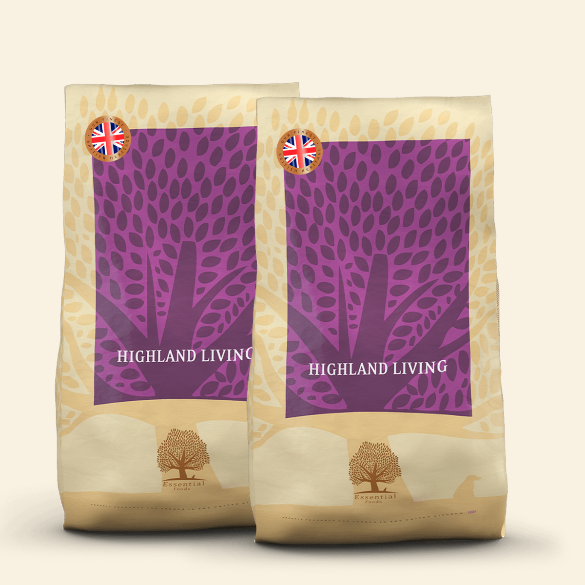 Essential Heritage, Highland Living // Trockenfutter mit Wildgeflügel und Angus-Rindfleisch (2 x 10 kg)