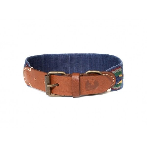 Buddys Dogwear Etna Blue // Breites und leichtes Halsband (blau)