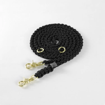 Maritime Leash Nero // Justerbar line i håndknyttet reb (sort)