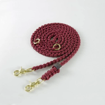 Maritime Leash Redwine // Justerbar line i håndknyttet reb (bordeaux)