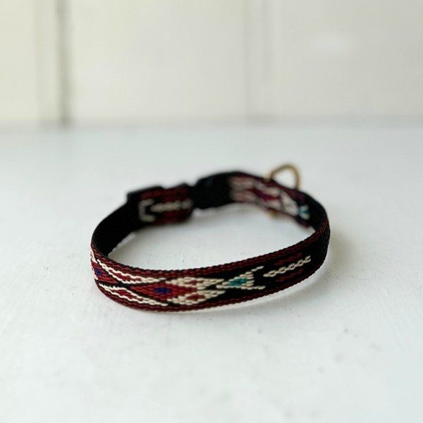 Marrakesh Red // Halsband für kleine und mittelgroße Hunde (rot/schwarz)