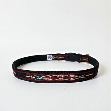 Marrakesh Red // Halsband für kleine und mittelgroße Hunde (rot/schwarz)