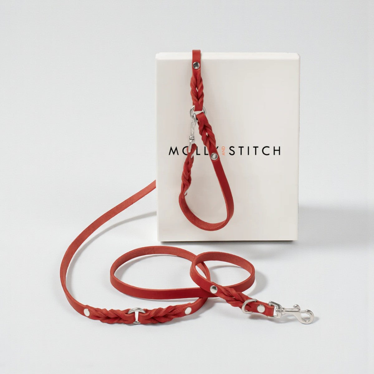 Butter Red // Verstellbare Leine aus weichem Leder (rot)