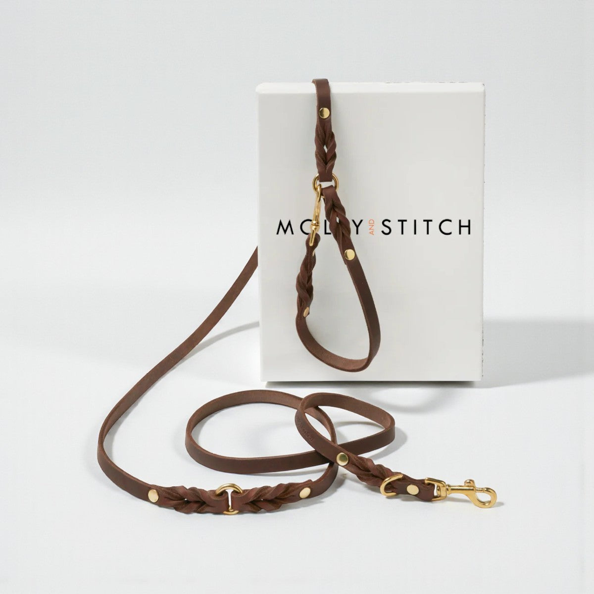 Butter Classic // Verstellbare Leine aus weichem Leder (Dunkelbraun)