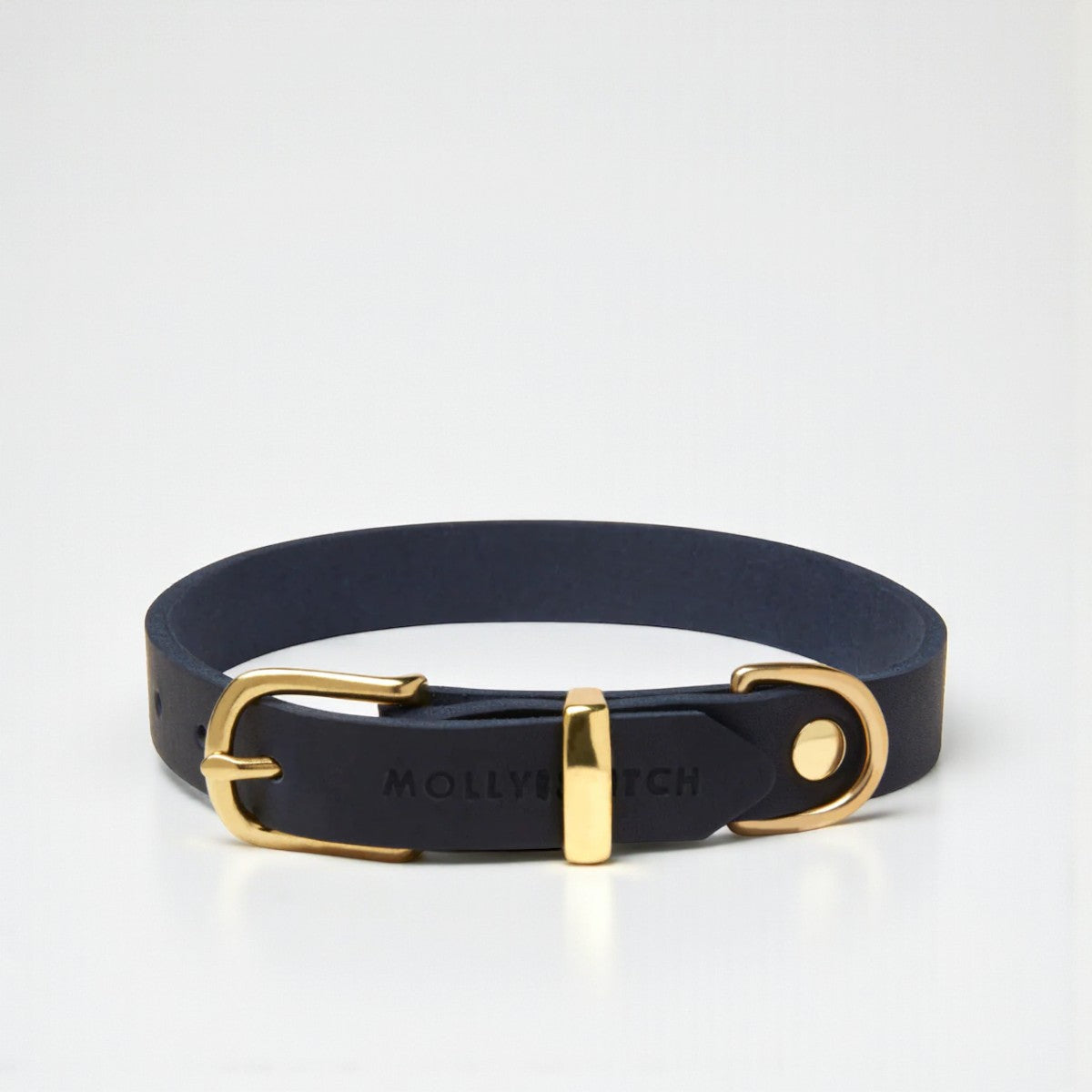 Butter Navy // Halsband aus weichem Leder (Marineblau) 