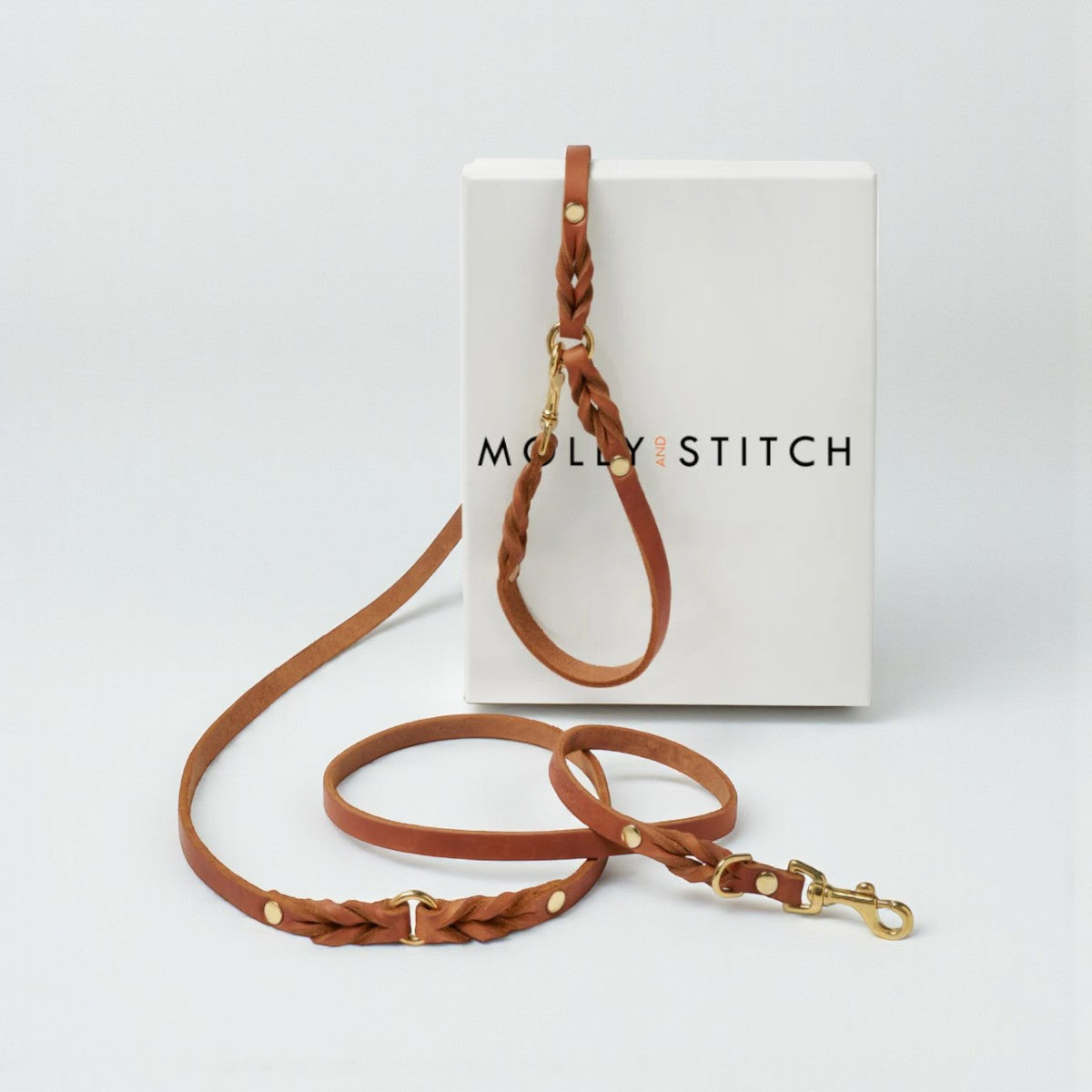 Butter Sahara // Verstellbare Leine aus weichem Leder (Cognac)