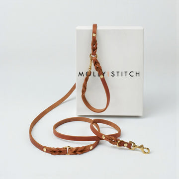 Butter Sahara // Verstellbare Leine aus weichem Leder (Cognac)