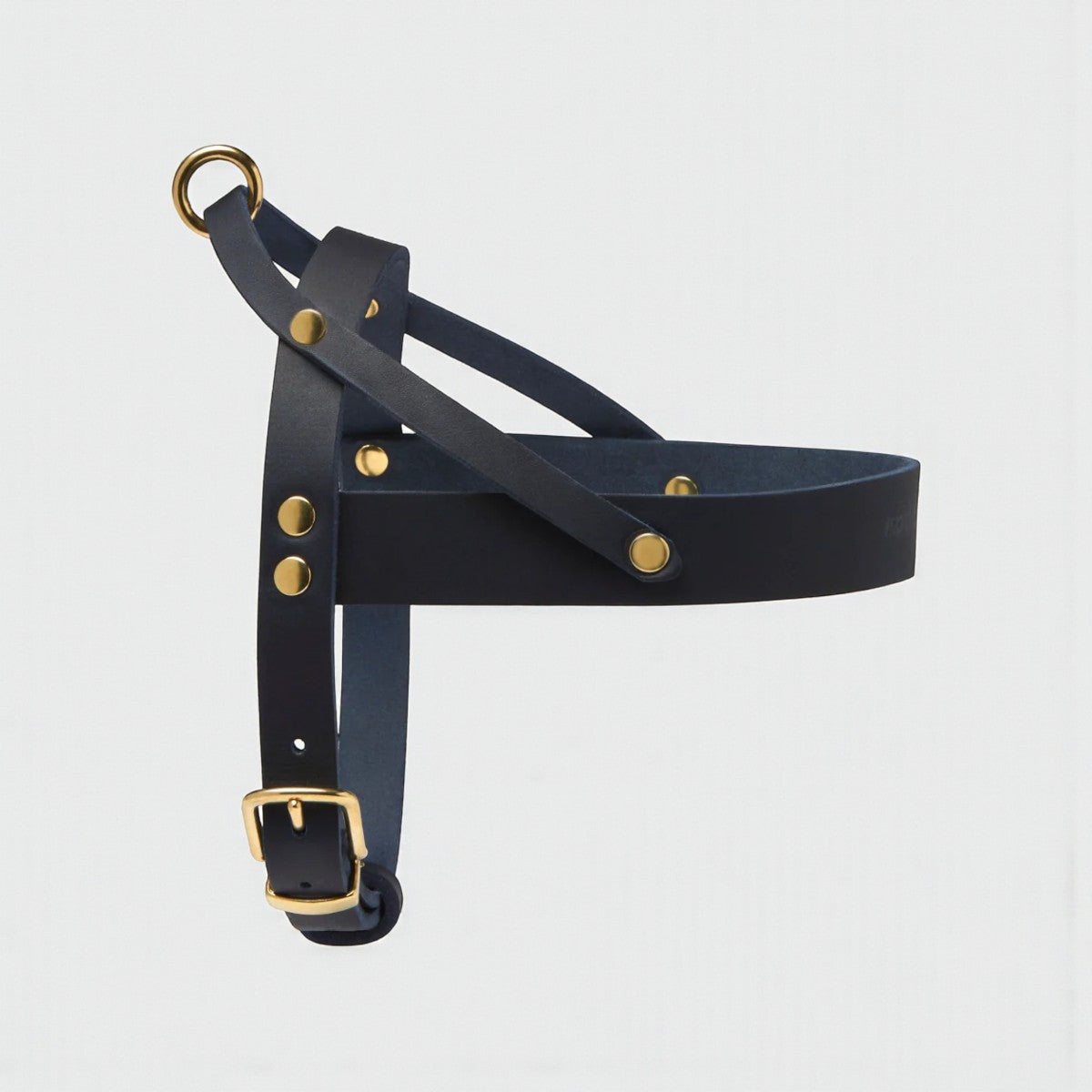 Butter Navy // Klassisches Geschirr aus weichem Leder (Marineblau)