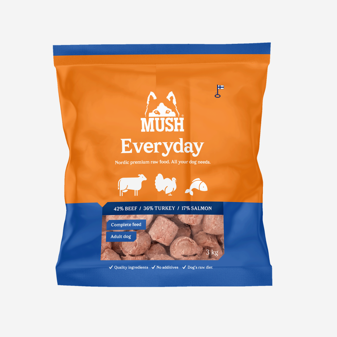 Mush Vaisto Blue // Barf mit extra guten Fettsäuren für Haut und Fell (Frost)