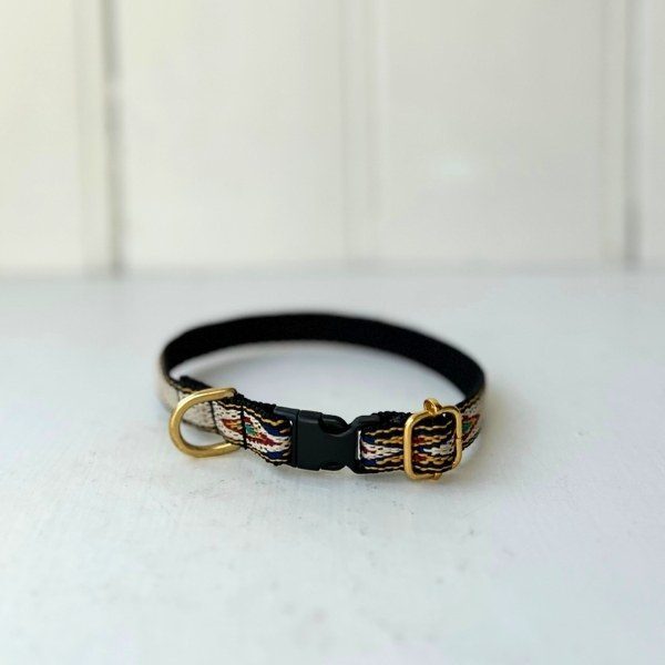 Native Yellow // Halsband für kleine und mittelgroße Hunde (gelb/blau)
