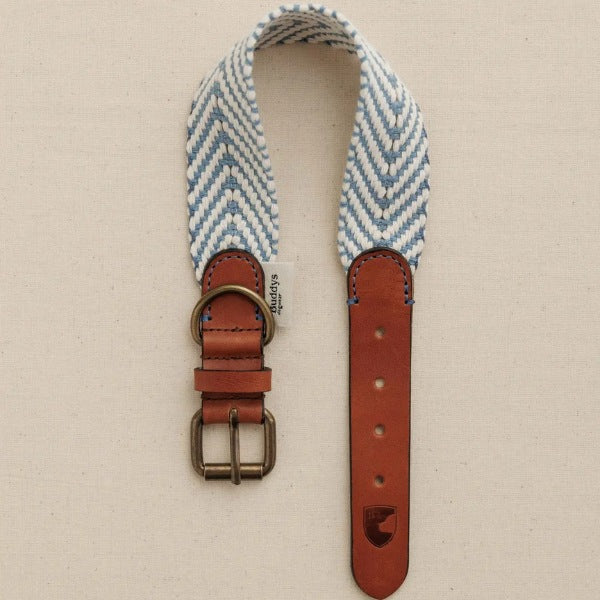 Buddys Dogwear Portixol Sea // Breites und leichtes Halsband (blau)
