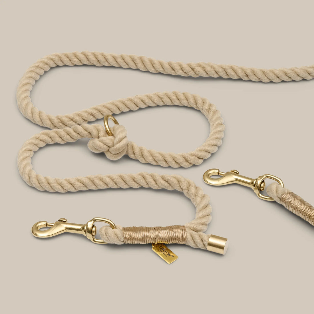 Drew's Dogwear Khaki // Verstellbare und weiche Seilleine (Khaki)