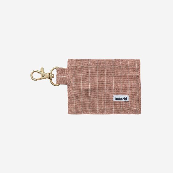 Tadazhi Kotbeutel // Hundekotbeutelhalter aus Bio-Baumwolle (Pink Check)