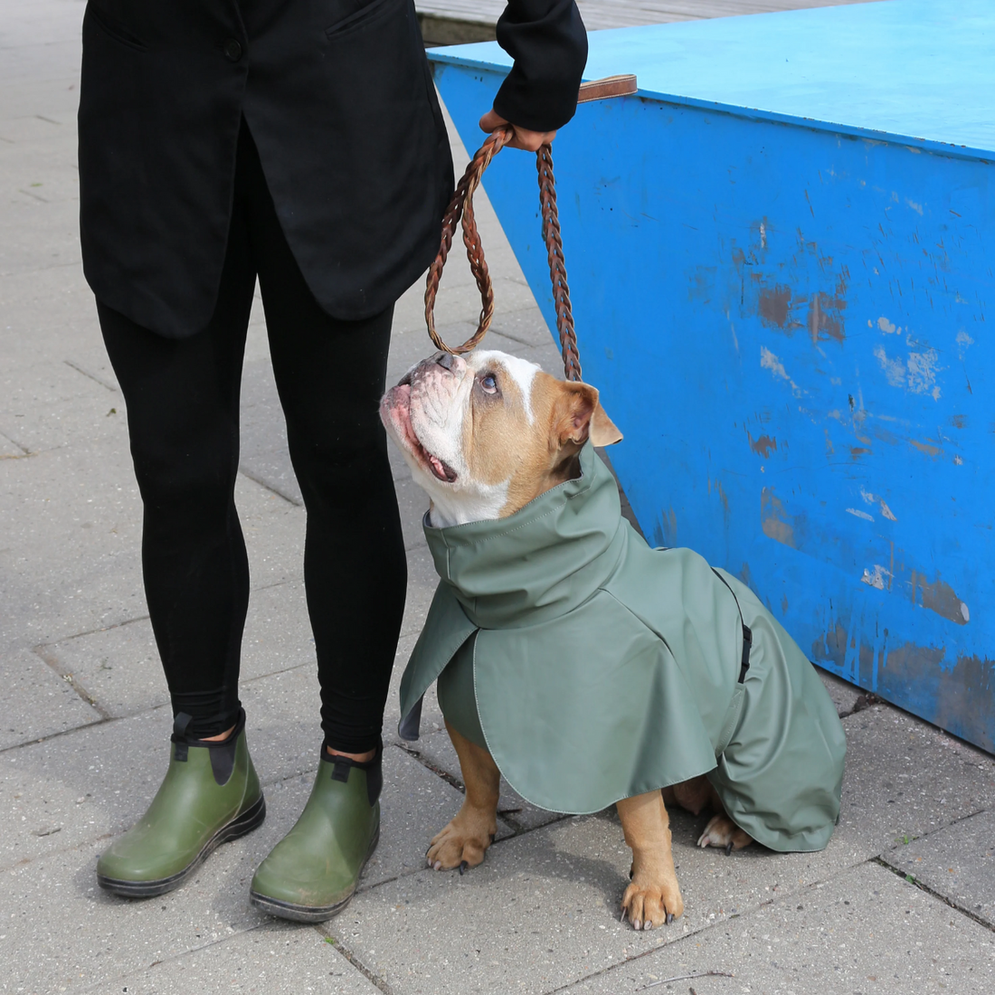 Tadazhi Raincoat // Wasser- und winddichte Regenjacke (olivgrün)