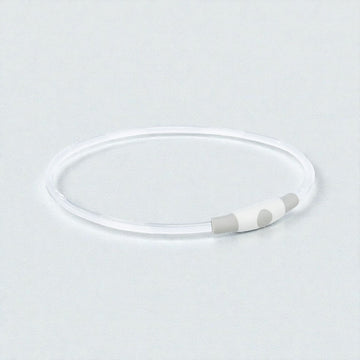 Trixie USB Flash // Opladeligt og justerbart halsbånd med lys (transparent)