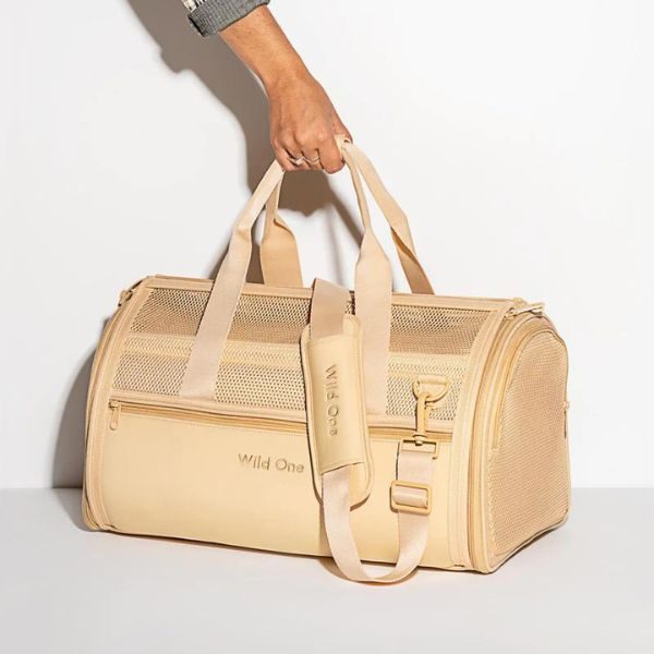 Wild One Air Carrier // Flugtasche und Reisebett für Hunde (beige)