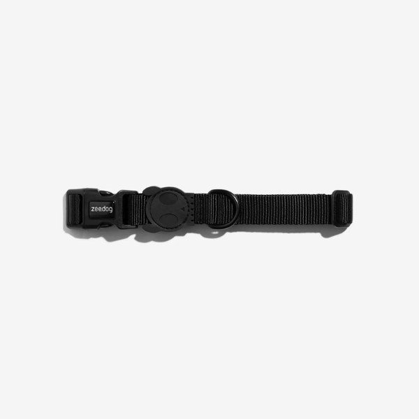 Zee.dog Gotham // Leichtes Halsband mit Klickverschluss (Schwarz)