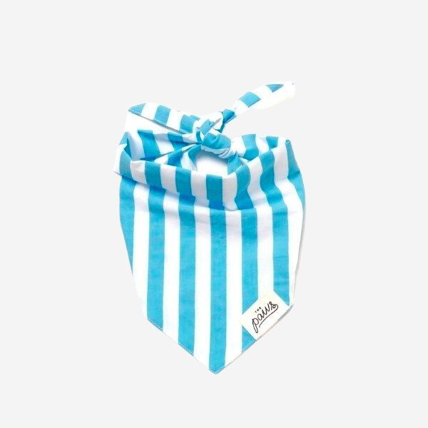 Lolly Blue // Hundehalstuch mit Streifen (blau) Groß