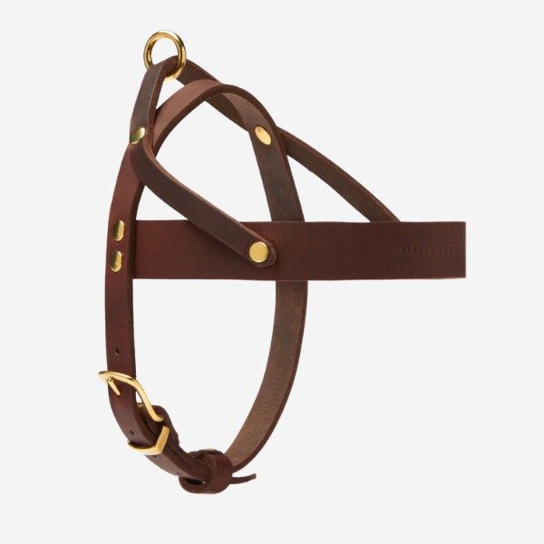 Butter Classic // Klassisches Geschirr aus weichem Leder (dunkelbraun)