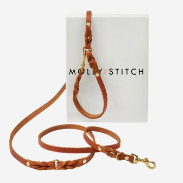 Butter Sahara // Verstellbare Leine aus weichem Leder (Cognac)