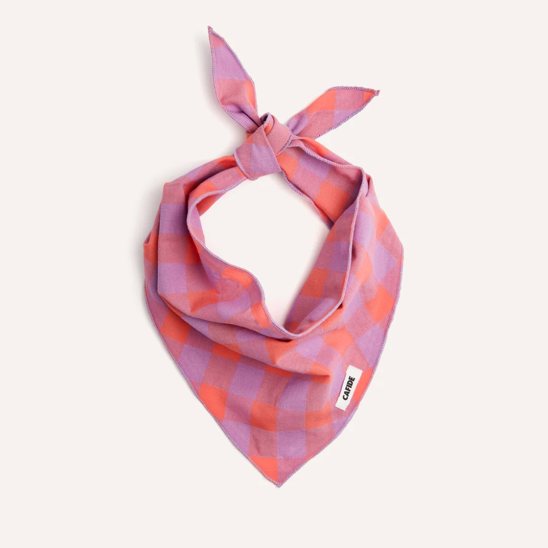 Cafide Bandana // Hundebandana i bomuld (violet vichy)