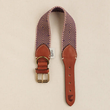 Buddys Dogwear Capri Bella // Breites und leichtes Halsband (braun/lila)
