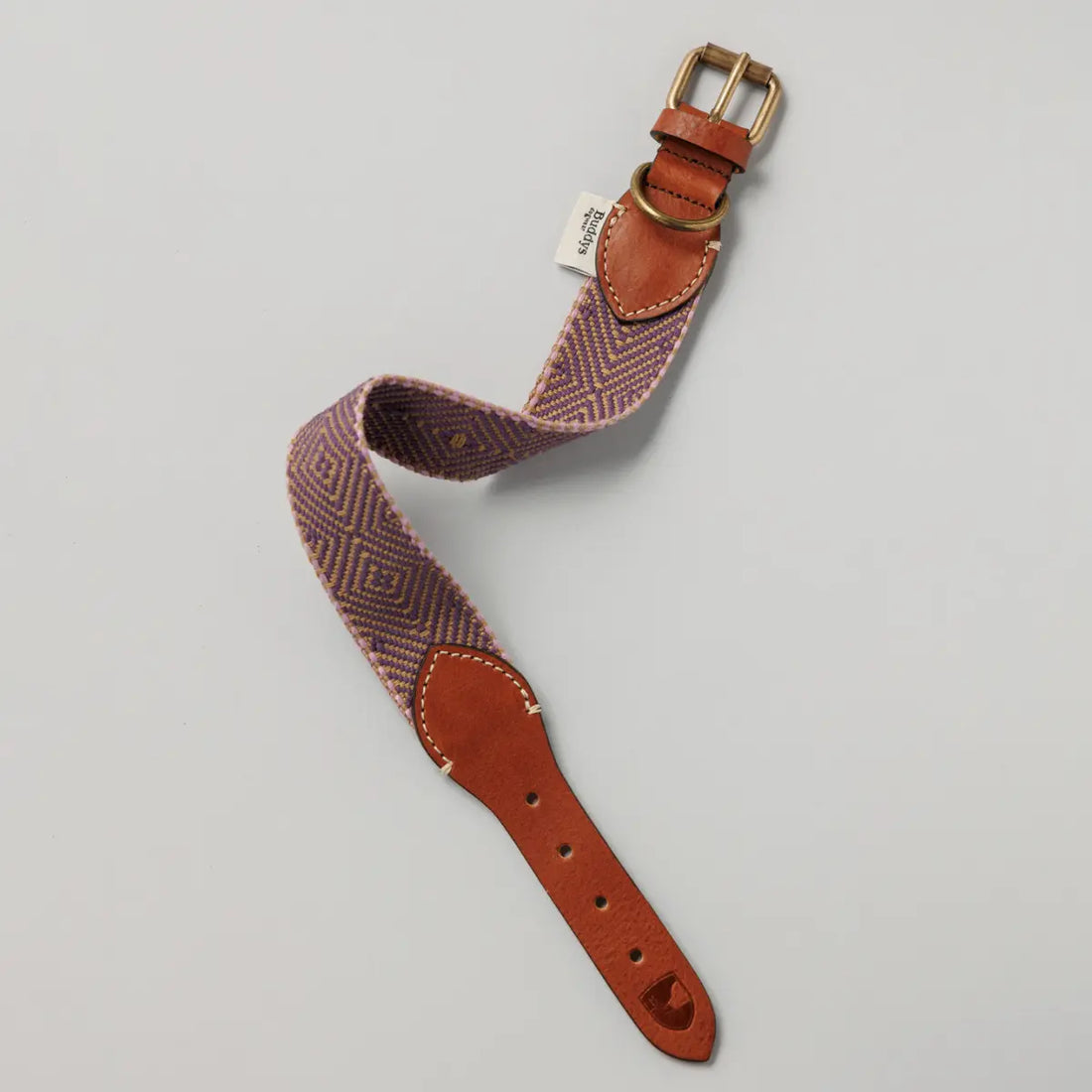 Buddys Dogwear Capri Bella // Breites und leichtes Halsband (braun/lila)