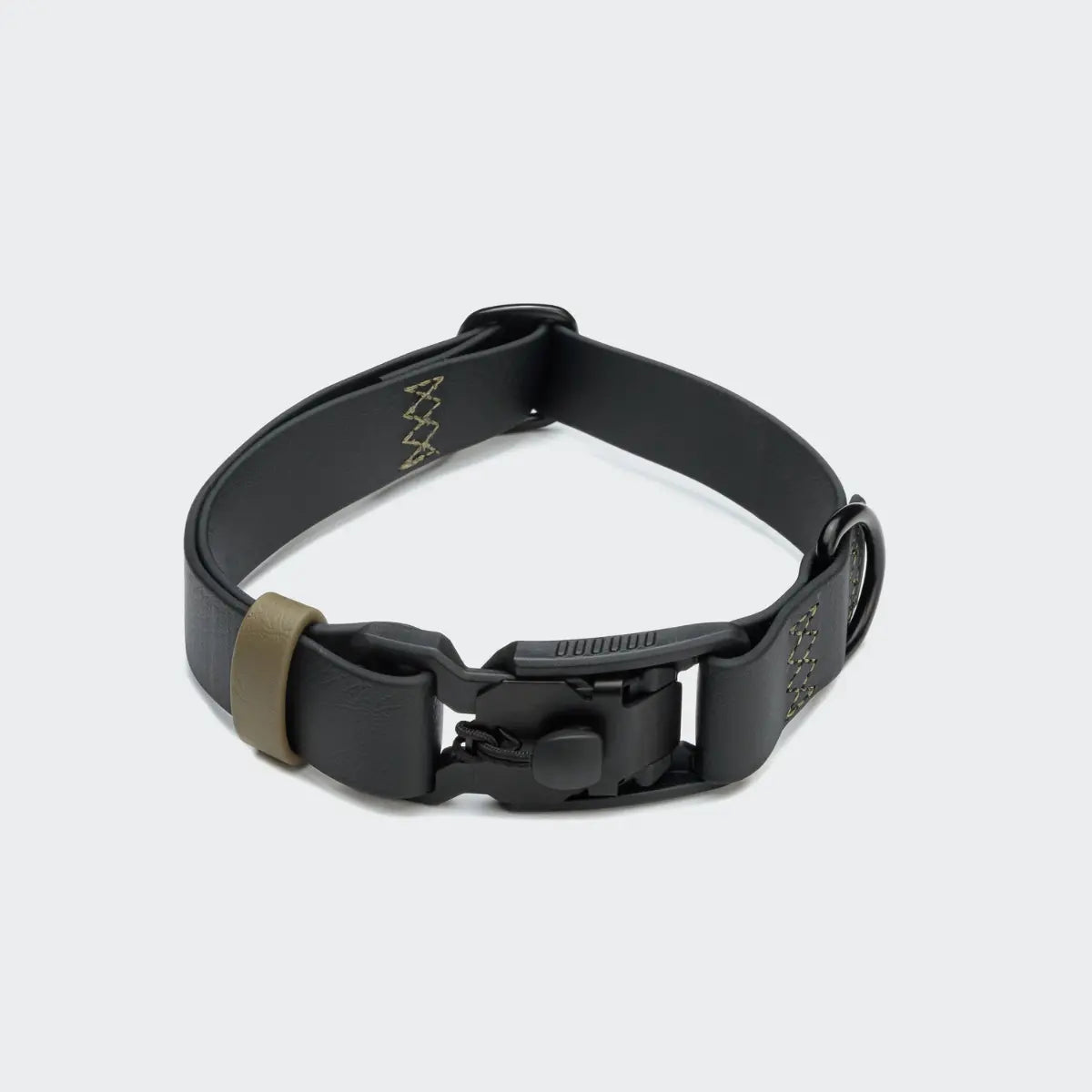 Cloud7 Ipanema // Verstellbares BioThane-Halsband (schwarz/oliv)
