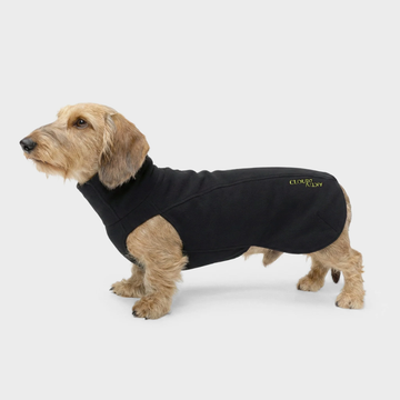 Cloud7 AKTIV Body Warmer, Gravhund // Let og varm fleecetrøje til hunde (black)
