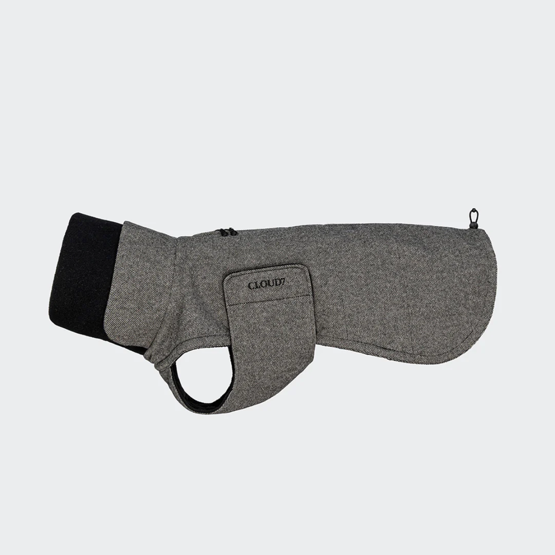 Cloud7 Brooklyn Long, Greyhound // Warme und wasserabweisende Hundedecke (Tweed, Schwarz)