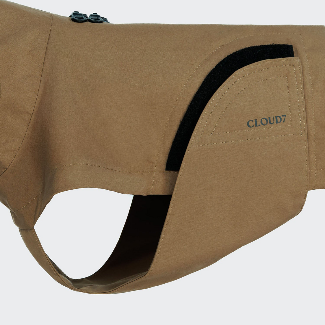 Cloud7 Dublin 2.0, Dackel // Wasser- und winddichte Regenjacke (Sandbraun)