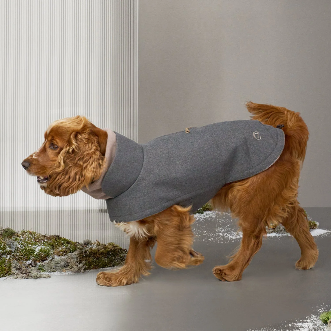 Cloud7 Brooklyn // Warmer und wasserabweisender Hundemantel (Light Graphite)