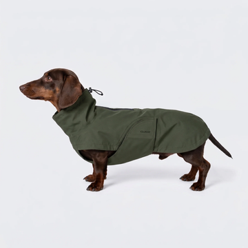 Cloud7 Dublin 2.0, Dackel // Wasser- und winddichte Regenjacke (dunkeloliv)