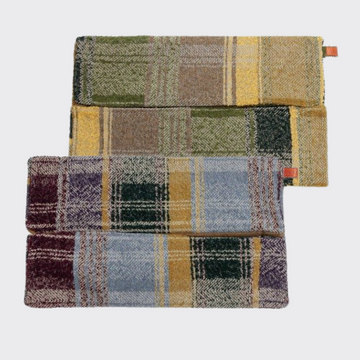 Cloud7 Cube Cover // Bezug für Cube Hundekissen (violett und grün kariert)