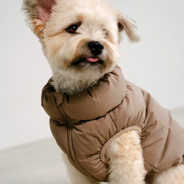 Cushycushy Vest // Hundejacke die nicht über den Kopf geht (mokka)