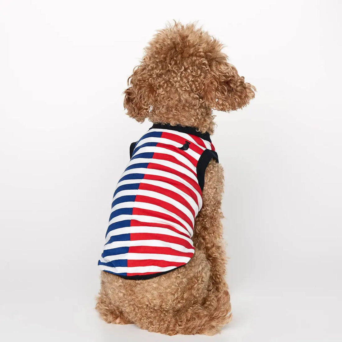 Daniel Bodysuit // Hundepullover aus Bio-Baumwolle (blau/rot)