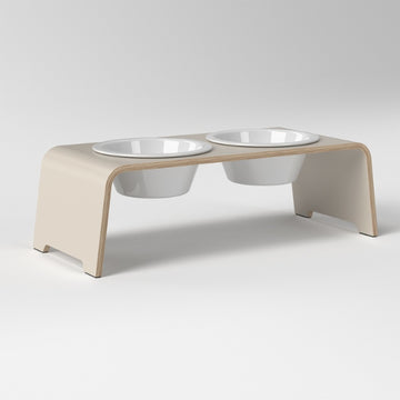 dogBar, Porzellannäpfe // Futter- und Wassernapfständer (beige)
