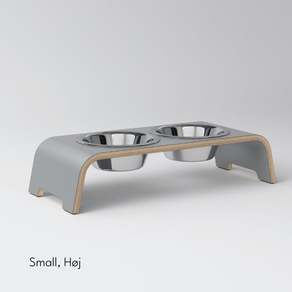 dogBar, Steel Bowls // Futter- und Wassernapfständer (grau)